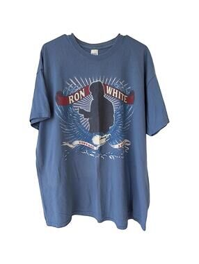 Vintage Ron White Tater Salad Graphic T-Shirt 2XL Blue Y2K Comedy Tour Merch